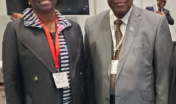 Abundy with H.E Rev. Dr. John G. N. Seakgosing (the Honorable Ambassador of Botswana to United Kingdom) at 'Going Global Live' 2022 at Excel, London